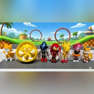 Sonic the Hedgehog 7-Piece Mini Figure Set - Classic Style